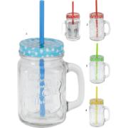 TUMBLER WITH HANDLE & STRAW
