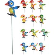 BIRD COLOURFUL ON STICK 12 ASSORTED COLORS