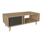 ARTELIBRE 14410186 ANDROS COFFEE TABLE 120X60X45CM NATURAL/CHARCOAL