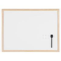 MAGNETIC WHITE BOARD WITH WOODEN FRAME 45X60CM 