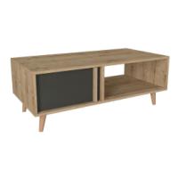ARTELIBRE 14410186 ANDROS COFFEE TABLE 120X60X45CM NATURAL/CHARCOAL