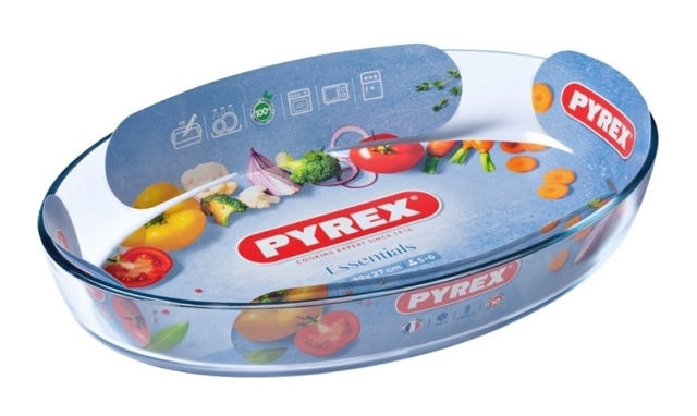 PYREX 346B ESSENTIALS OVAL ROASTER 3L