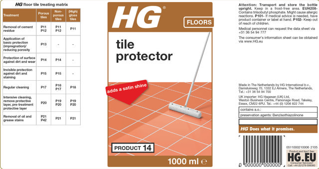 HG PROTECTIVE COATING SATIN FINISH - TILES 1L