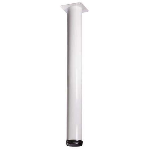 MTL RND LEG 76MM 75CM WHITE