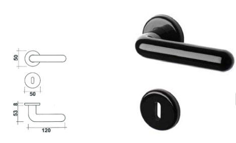 DOOR HANDLE PLASTIC BLACK