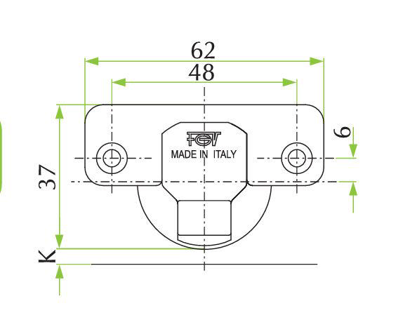 KITCHEN CABINET HINGES 9MM 2PCS FGV