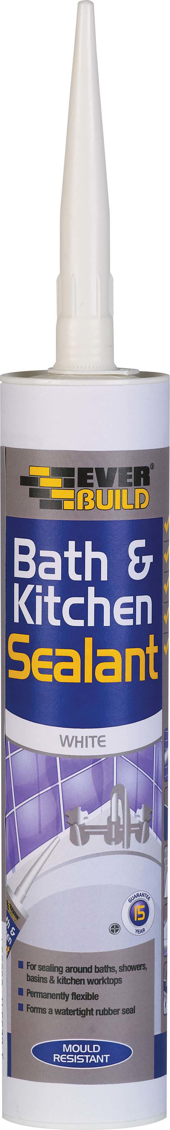 EVER BUILD BATH & KITCHEN SEALAND WHITE 290ML