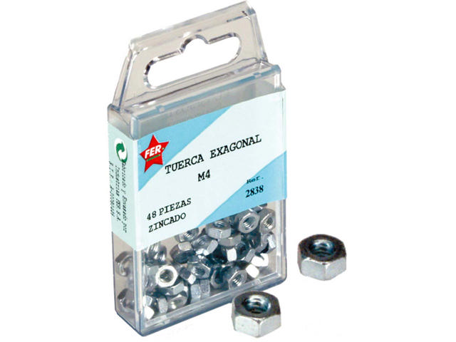 FER 9PCS HEXAGON NUT M8