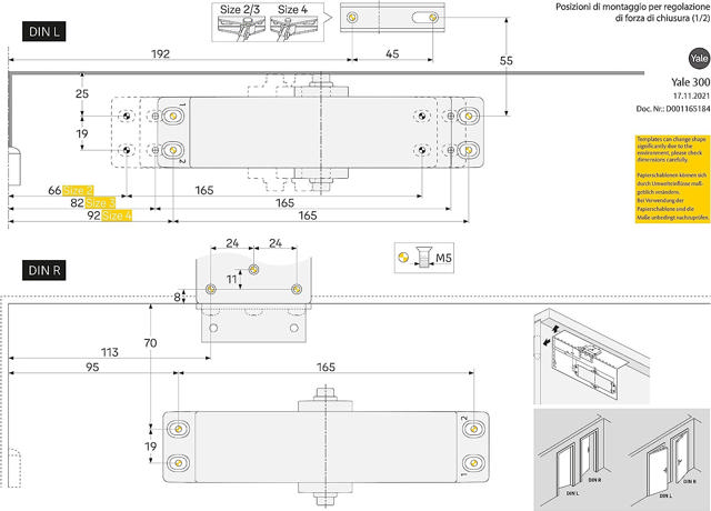 YALE DOOR CLOSER 300