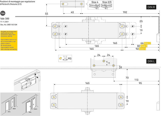 YALE DOOR CLOSER 300