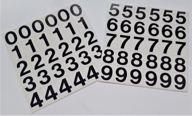 NUMBER (CARD) SET