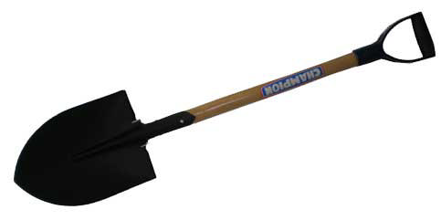 CHAMPION SHOVEL ROUND WOODEN HANDLE