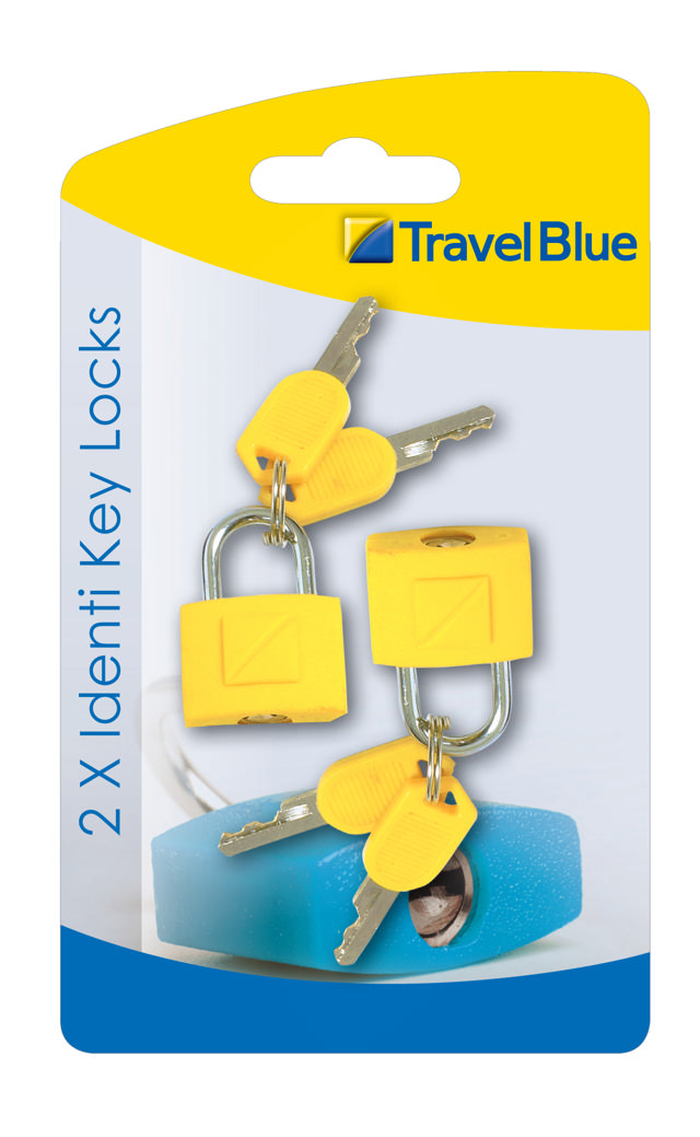 TRAVEL BLUE SUITCASE COLOURED PADLOCK X2