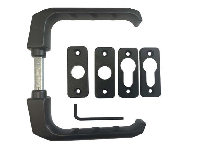 HANDLES FOR ALUM. DOOR BLACK