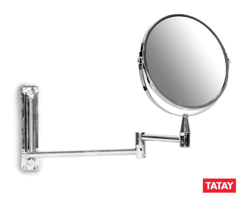 TATAY MAGNIFYING  MIRROR WITH BRACKET  17CM X 5 ZOOM CHROME