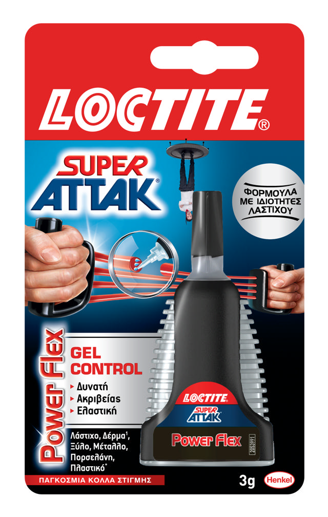 LOCTITE SUPER ATTAK FLEX GEL CONTROL ΚΥΑΝΟΑΚΡΥΛΙΚΗ ΚΟΛΛΑ ΣΤΙΓΜΗΣ 3GR