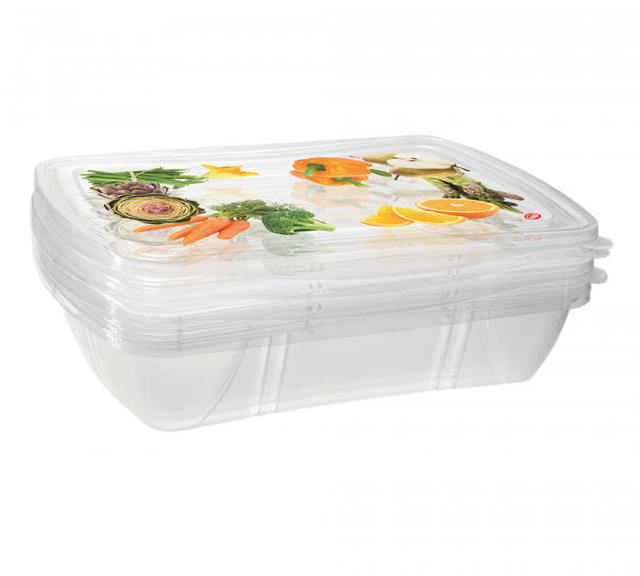 SNIPS FRESH CONTAINER RECTANGULAR  1,0LTR 3PCs