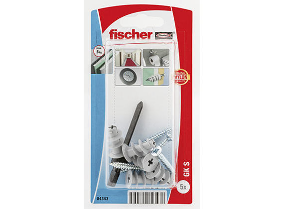 FISCHER 84343 SCREW ANCHOR SCREW & ANCHOR KIT 2.2 CM 5 PC(S)