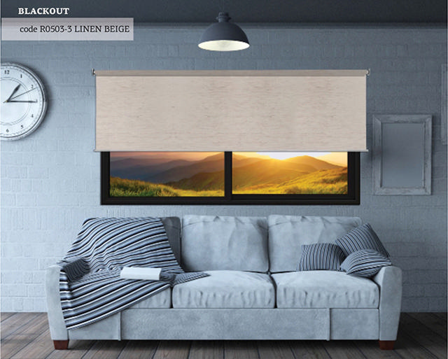 ROLLER BLIND BLACKOUT BEIGE 100X160CM