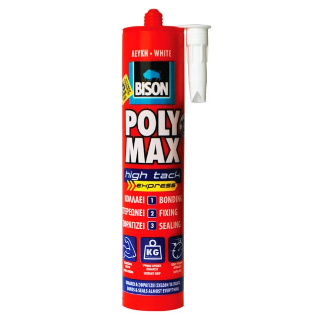 BISON POLY MAX WHITE HI TACK EXPRESS 300ML