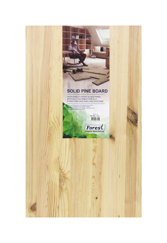 PINE WOOD SHELF REDWOOD 18MM 80CM X 50CM