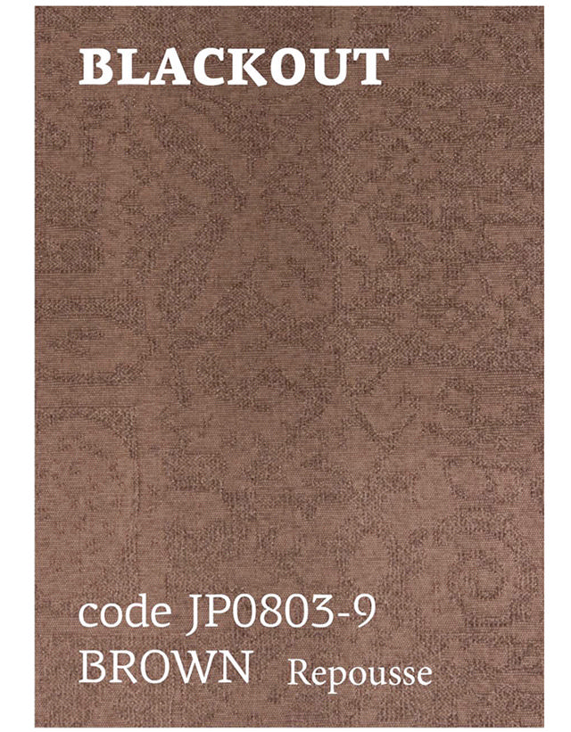 ROLLER BLIND BLACKOUT BROWN REPUSSE 80X270CM