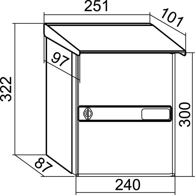 BTV MAIL BOX COLONIA WHITE 240X300X101MM