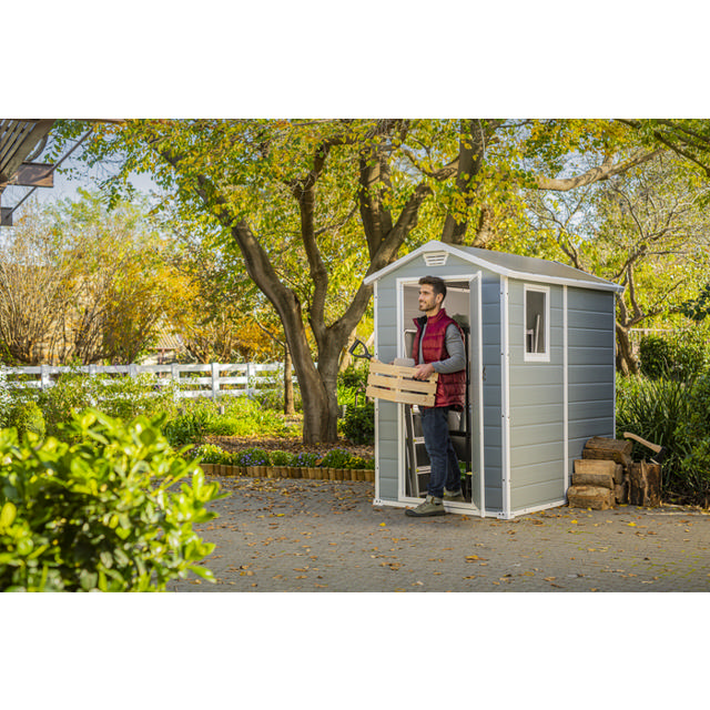 KETER MANOR SHED 4X6FT GREY