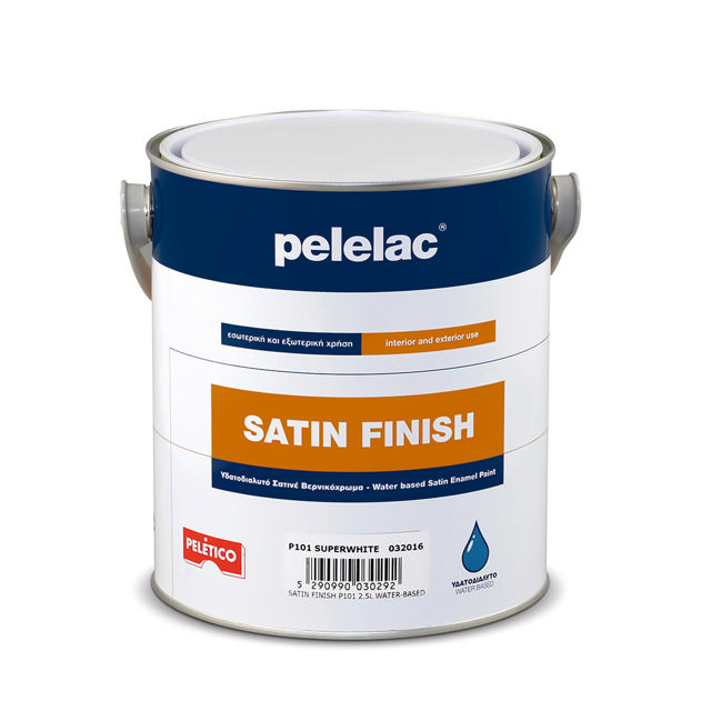 PELELAC SATIN FINISH BLACK P133 2.5L ΥΔΑΤΟΔΙΑΛΥΤΟ ΧΡΩΜΑ