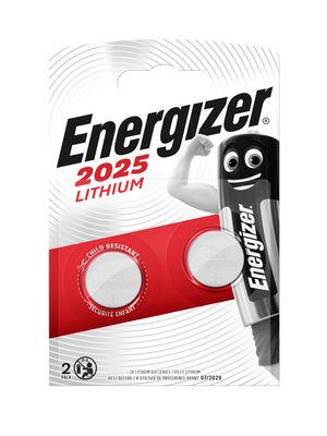 ENERGIZER MINI CR2025 BUTTON CELL LITHIUM BATTERY 3V 2 PACK