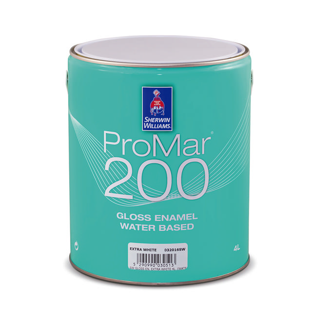 SHERWIN-WILLIAMS® PROMAR® 200 GLOSS ΥΔΑΤΟΔΙΑΛΥΤΟ ΒΕΡΝΙΚΟΧΡΩΜΑ SUPERWHITE 1L 