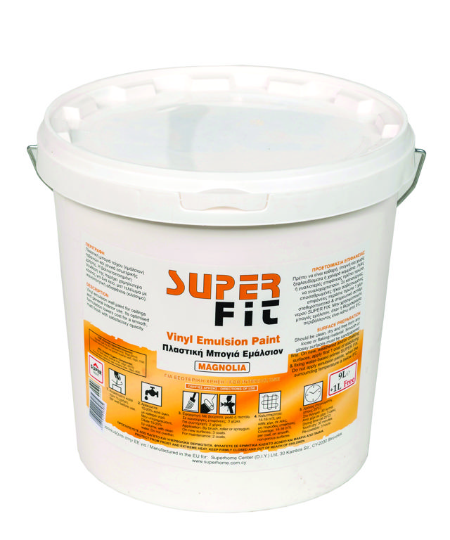 SUPER FIT PAINT ΠΛΑΣΤΙΚΗ ΜΠΟΓΙΑ ΕΣΩΤΕΡΙΚΗΣ ΧΡΗΣΗΣ MAGNOLIA 9L