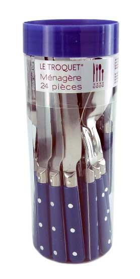 CUTLERY SET 24PCS TROQUET BLUE