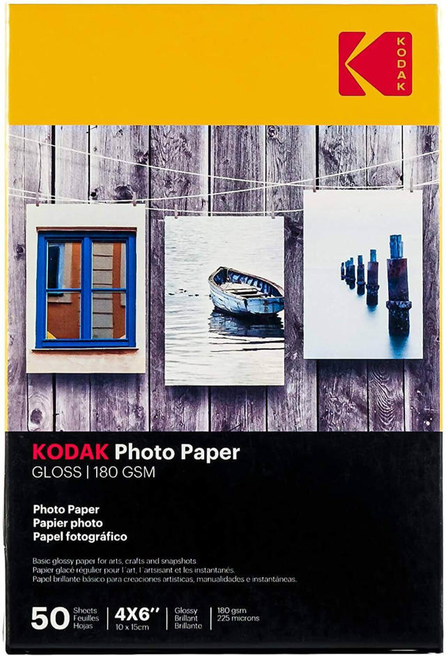 KODAK GLOSSY PHOTO PAPER 180GR 50 SHEETS 10X15CM