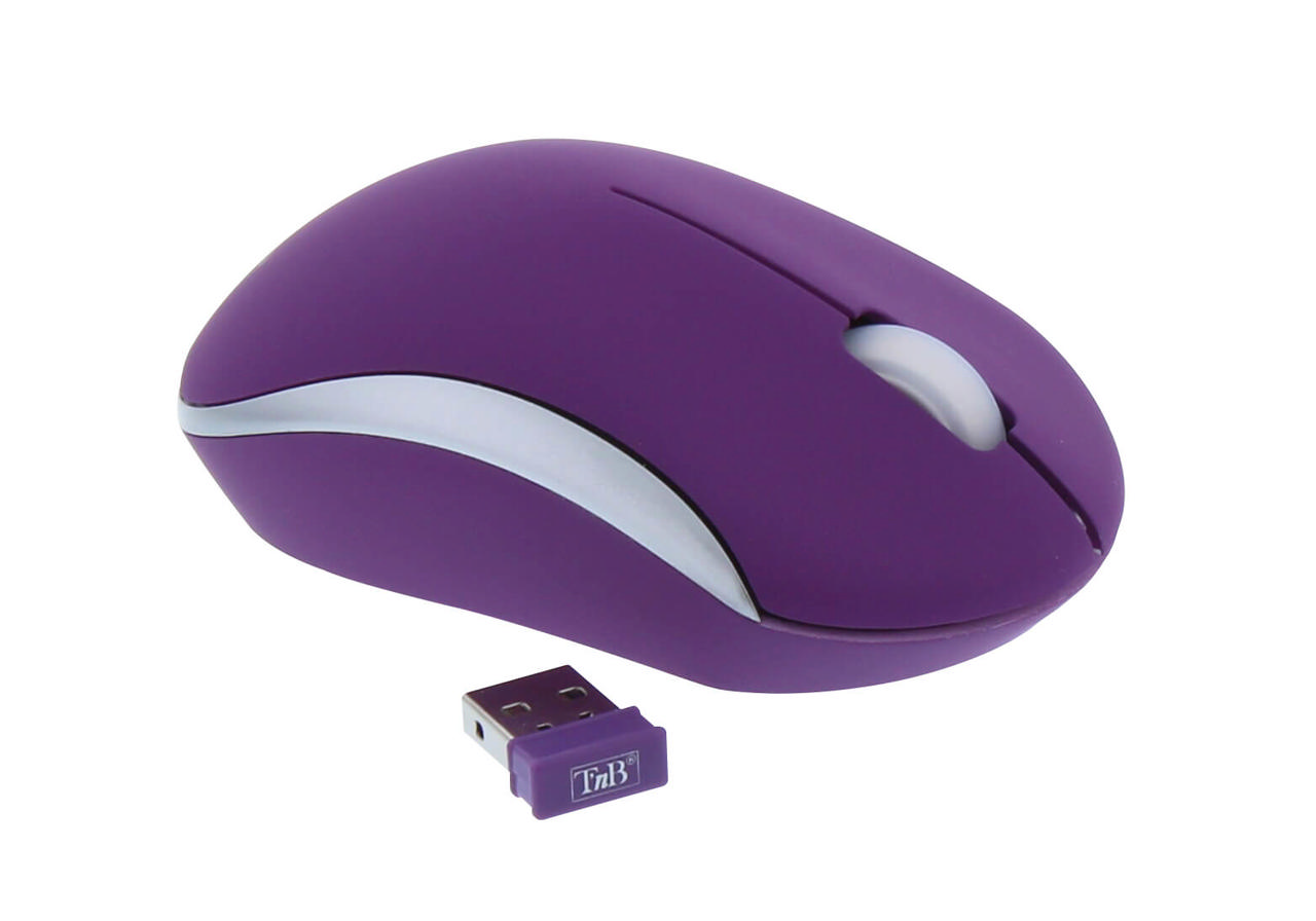 TNB RUBBY WIRELESS OPTICAL MOUSE PURPLE