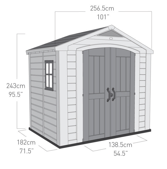 KETER FACTOR ΑΠΟΘΗΚΕΥΤΙΚΟΣ ΧΩΡΟΣ 8X8FT