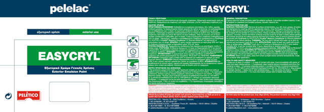 PELELAC EASYCRYL® ΠΛΑΣΤΙΚΟ ΧΡΩΜΑ ΣΟΥΠΕΡ ΛΕΥΚΟ P101 9L