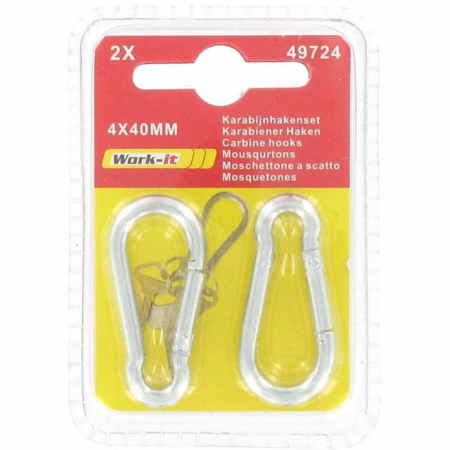 CARABINE HOOK 2PCS 40MM X 4MM