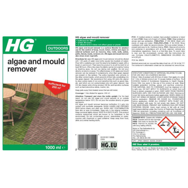 HG ALGAE AND MOULD REMOVER 1L