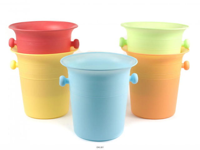 WINE BOTTLE COOLING BUCKET D20CM 5 ASSORTED COLORS