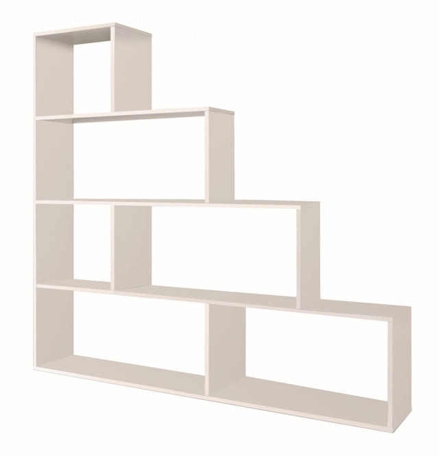 FORES BOOKCASE 6 COMPARTMENTS 145X145X30CM - WHITE