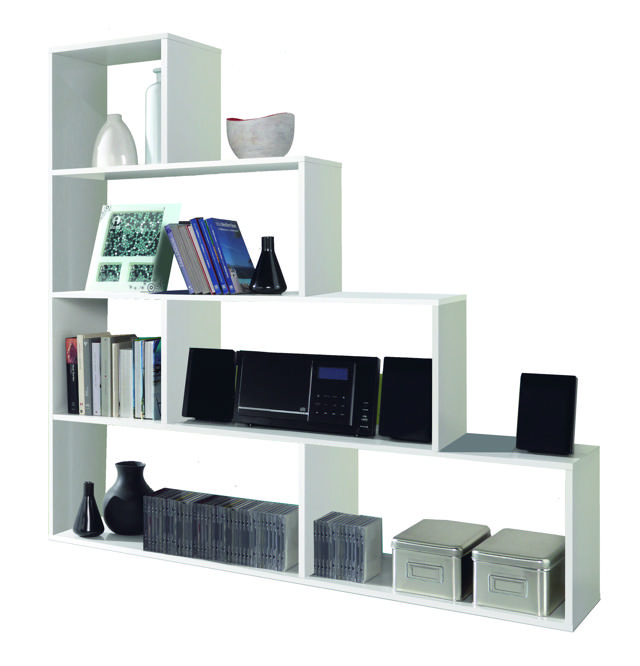 FORES BOOKCASE 6 COMPARTMENTS 145X145X30CM - WHITE