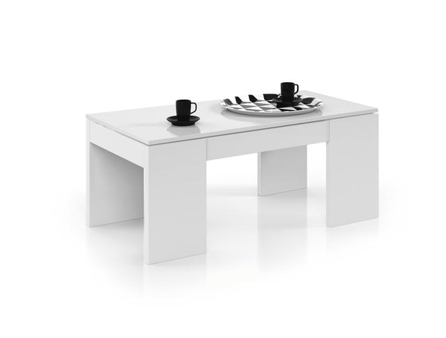 FORES 001637BO COFFEE TABLE LIFT-UP WHITE 43CM X 100CM X 50CM