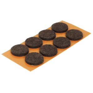 P W 6PCS 28mm SET FELTS BROWN