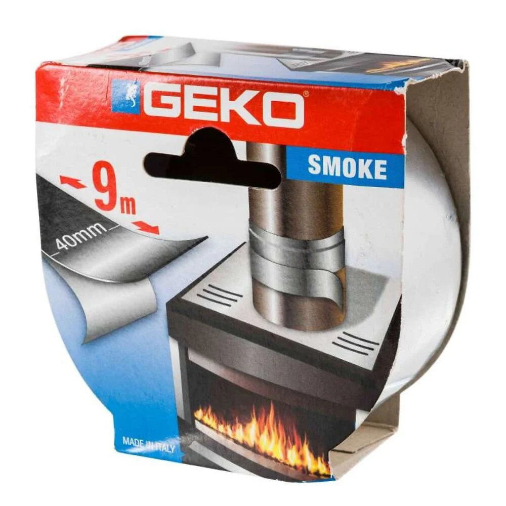 GEKO SMOKE ALUMINIUM TAPE 40MMX9M SILVER