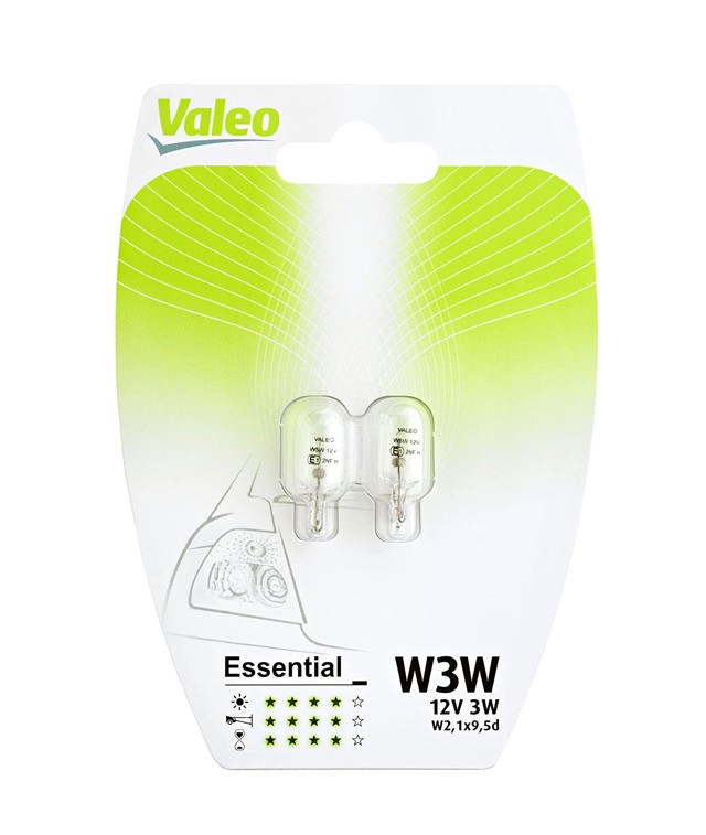 VALEO ΛΑΜΠΑ W3W ESSENTIAL 12V 3W BLISTER x 2