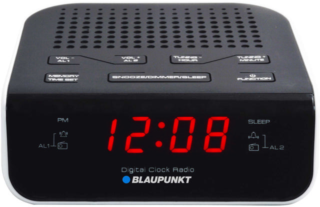 BLAUPUNKT CR5WH CLOCK RADIO WITH ALARM