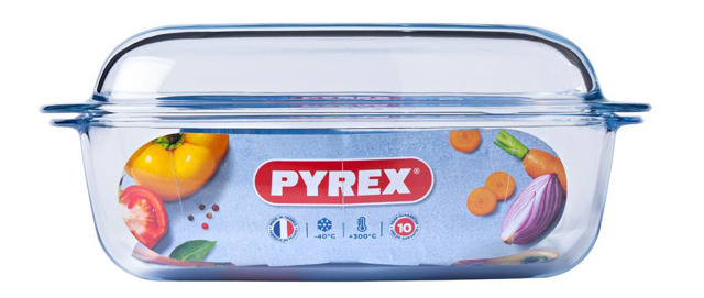 PYREX 465A000 ESSENTIALS ΓΥΑΛΙΝΗ ΟΡΘΟΓΩΝΙΑ ΚΑΤΣΑΡΟΛΑ ΜΕ ΚΑΠΑΚΙ 3L + 1,5L