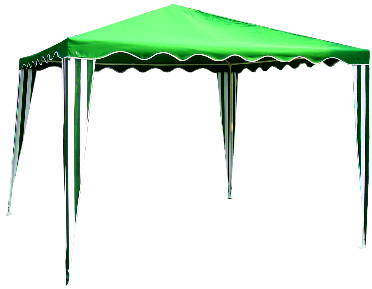 GAZEBO 3X3M POLYESTER GREEN/WHITE