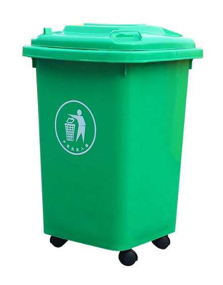 BIDONE BIN GREEN 60L WITH WHEELS